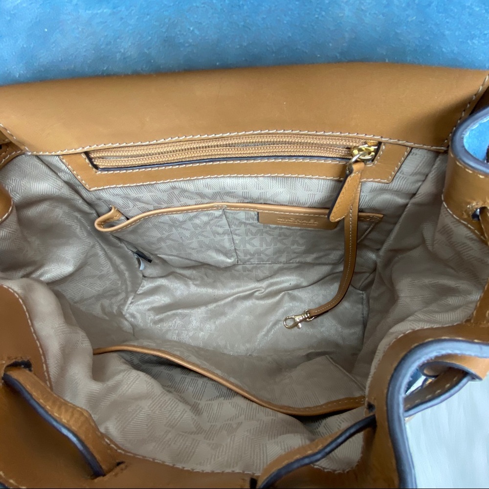 Michael Kors Romy Medium Blue Suede Backpack - Picture 4 of 11